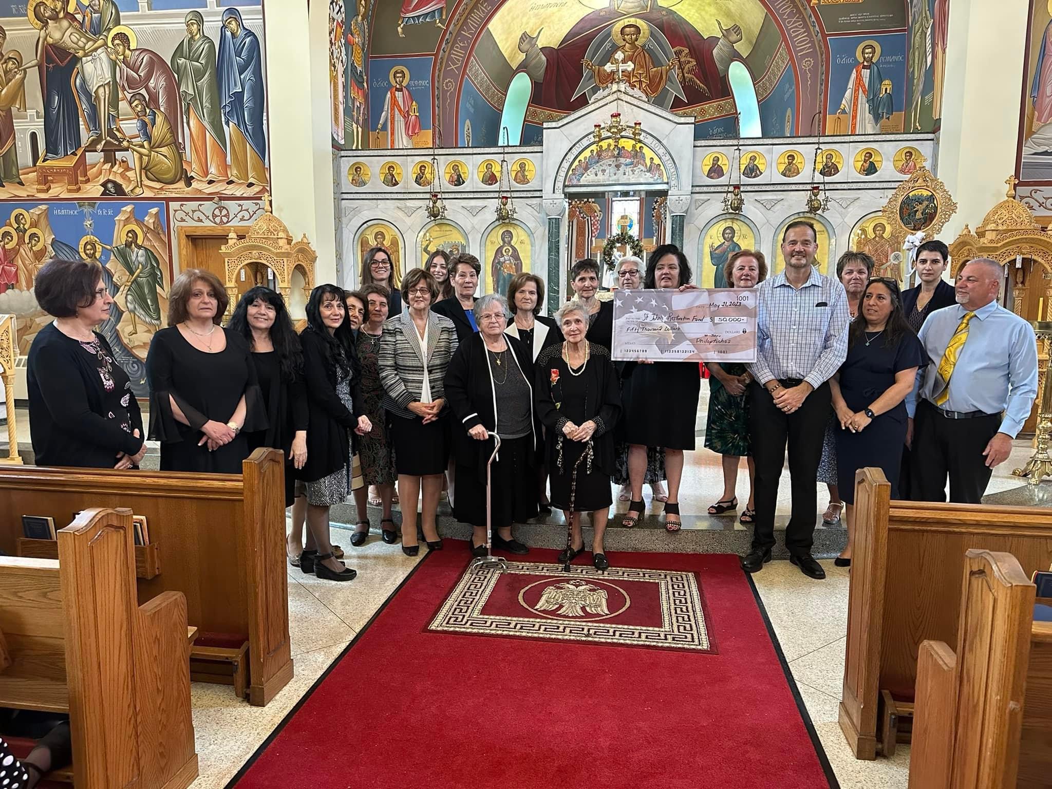 Philoptochos donates for Renovations at St. John's